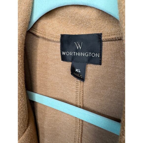 Worthington Women’s Brown Heavy Open-Front Cardigan XL GUC - Picture 3 of 4
